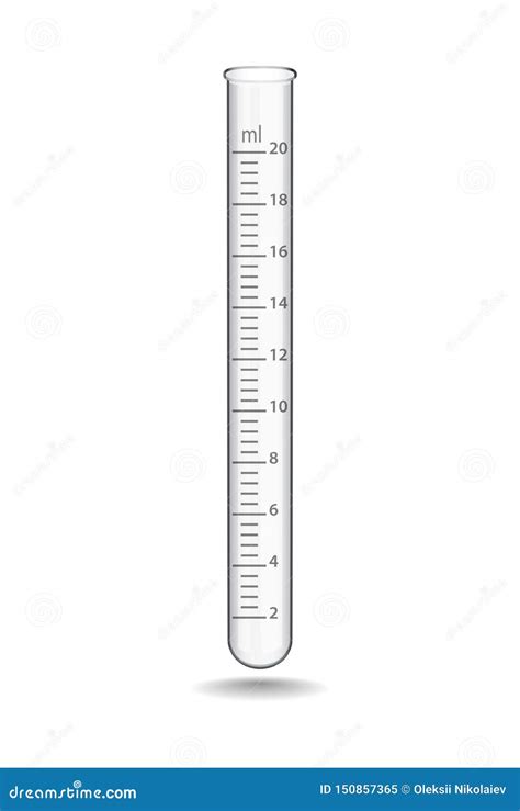 test tube with measurements